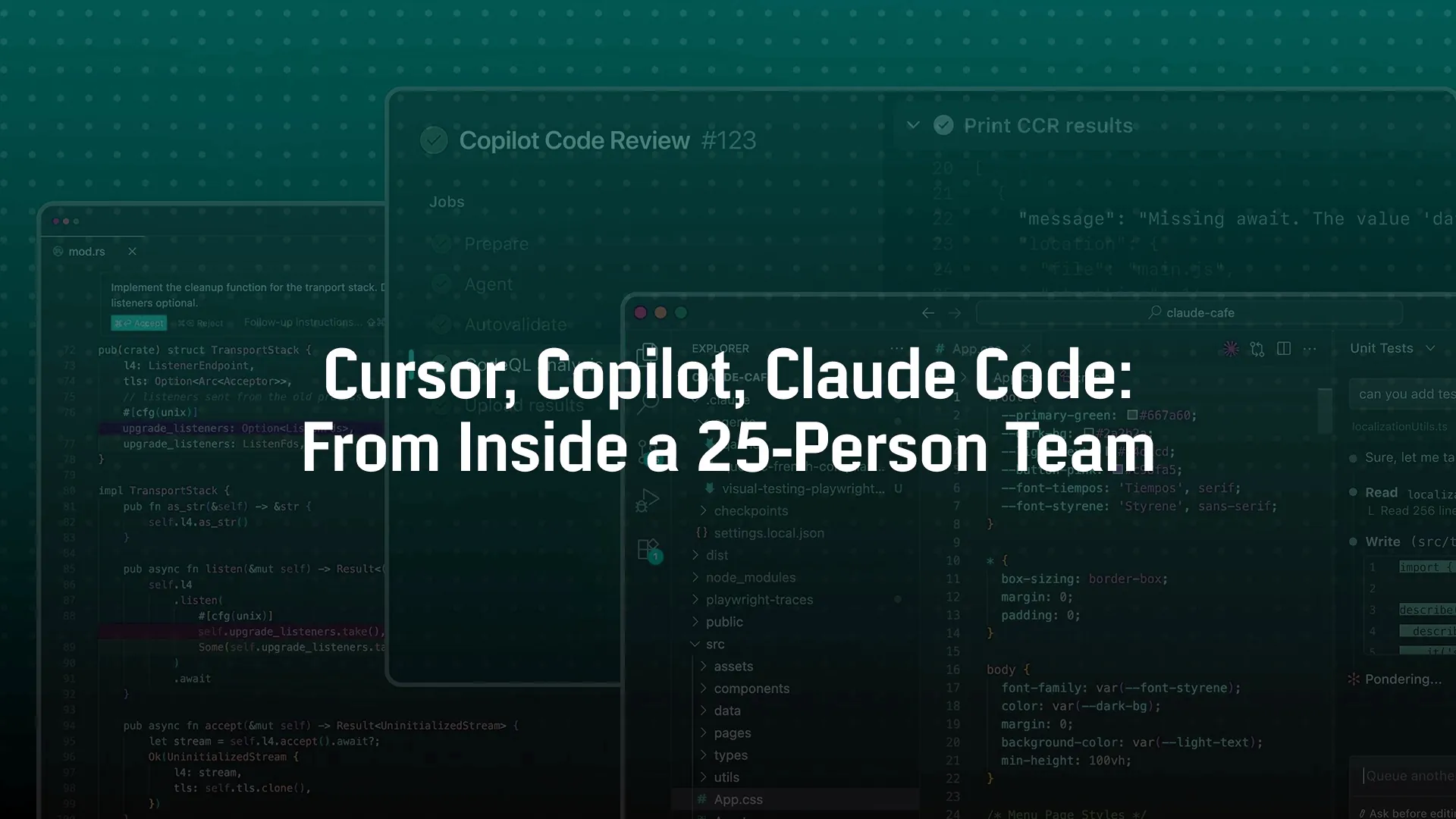 Cursor, Copilot, Claude Code: From Inside a 25-Person Team