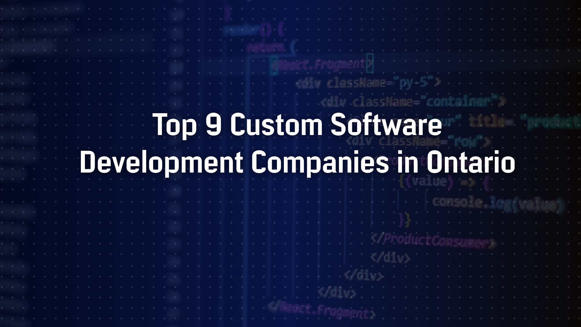 custom software development Ontario