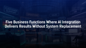 Five Business Functions Where AI Integration Delivers Results Without System Replacement 