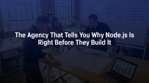 node js backend decision architecture planning development team